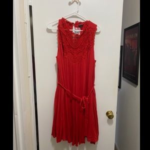 NWT Torrid red sleeveless gauze dress